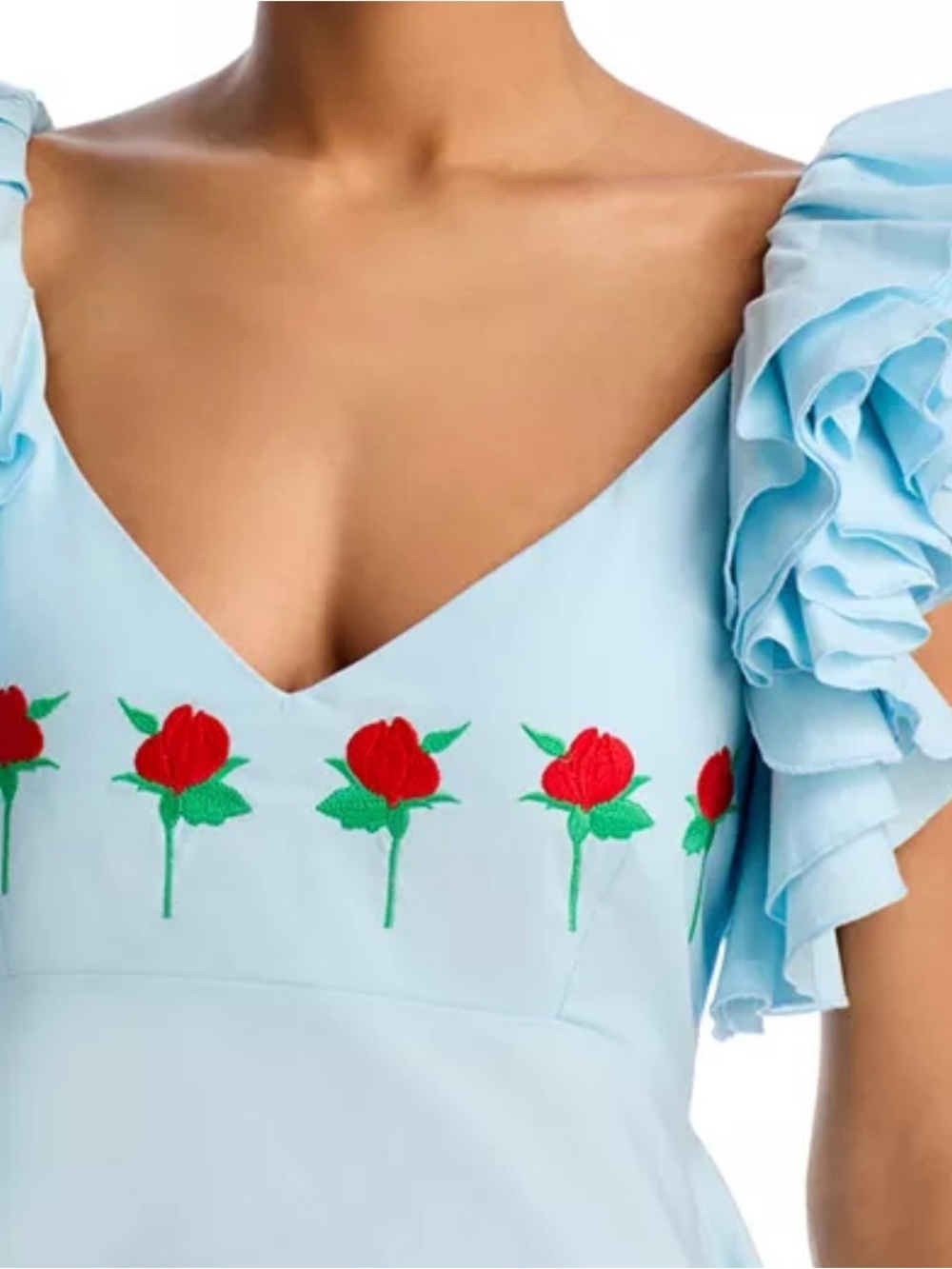 Elegant Light Blue Midi Dress